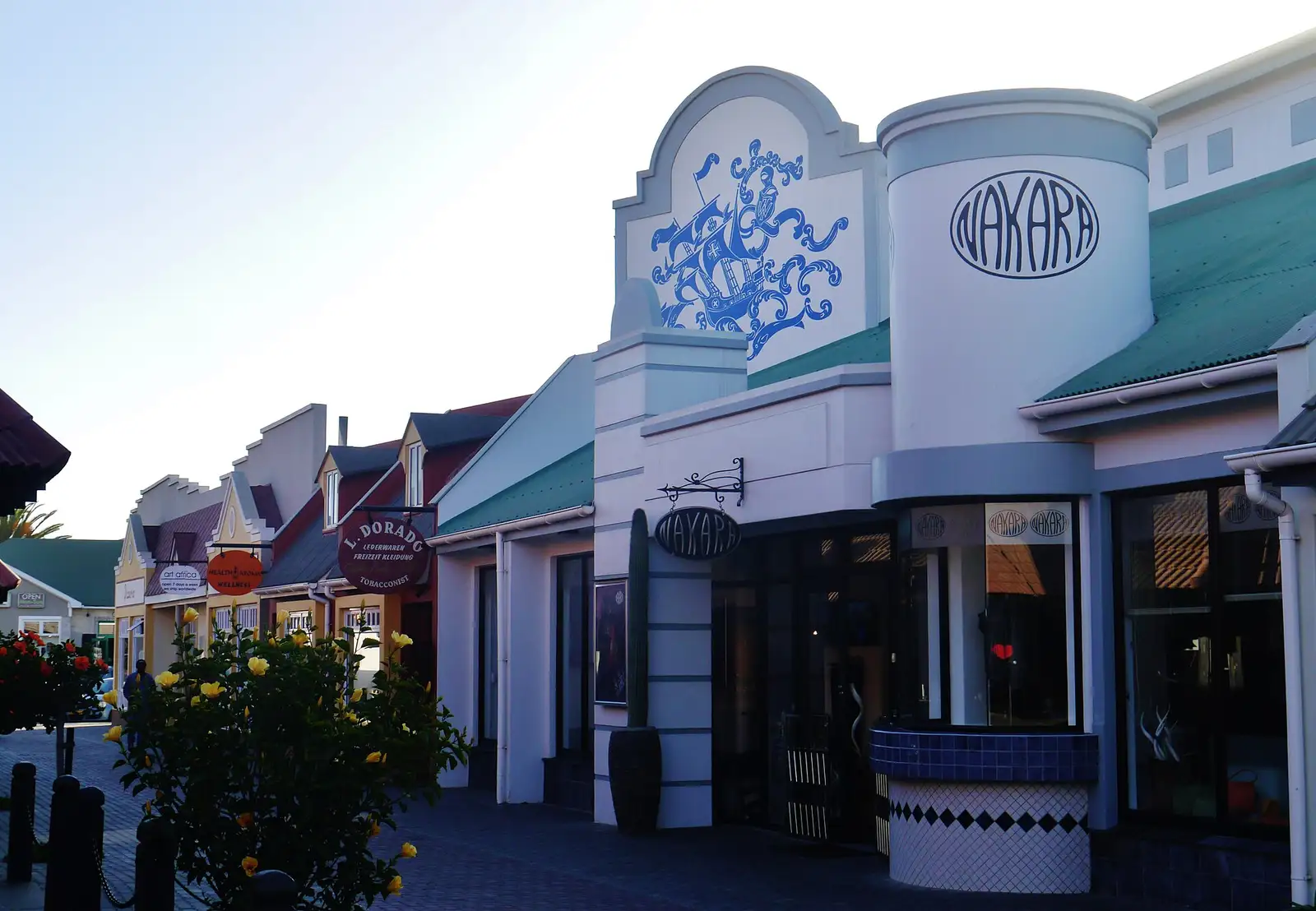 The Brauhaus Arcade in central Swakopmund, home of the town's best-known beer hall