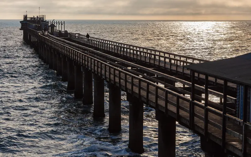 Swakopmund jetty stretching out into the Atlantic Ocean