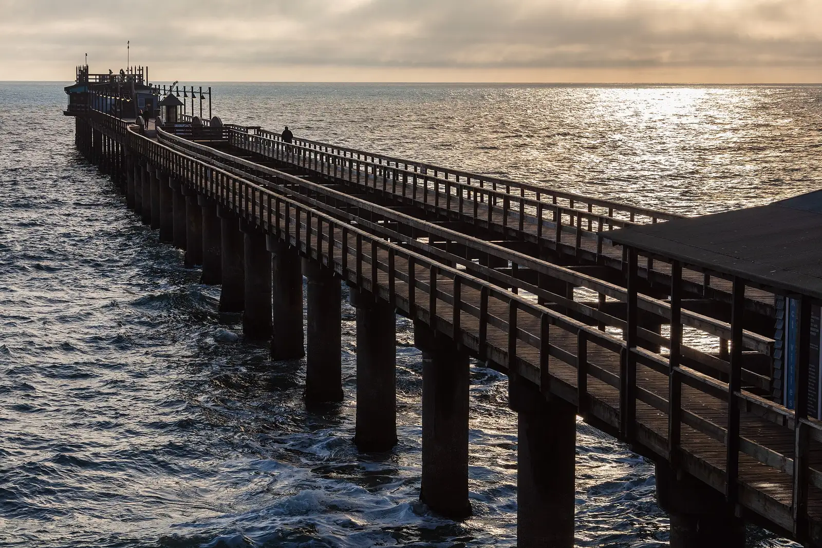 Swakopmund jetty stretching out into the Atlantic Ocean