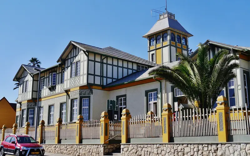 Woermann House in Swakopmund with its tall Damara Tower